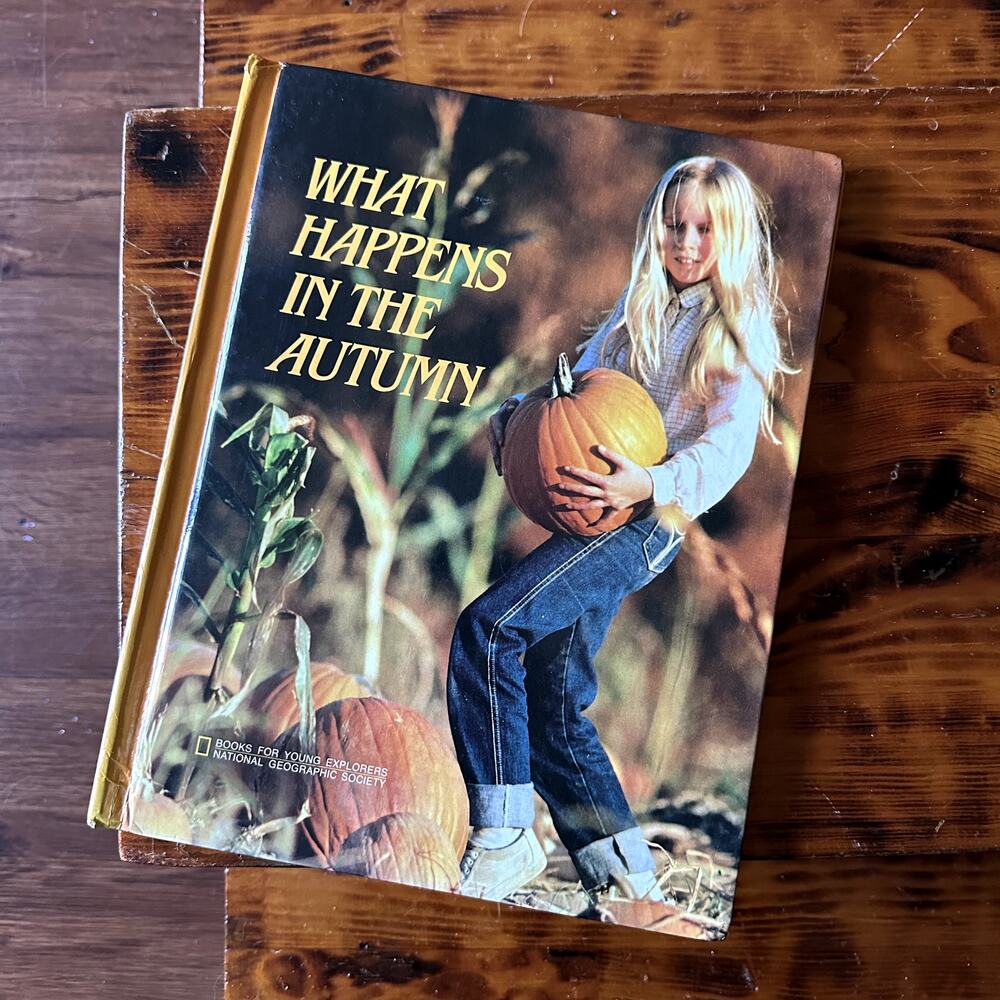 Vintage 1982 National Geographic What Happens In The Autumn Hardcover Book